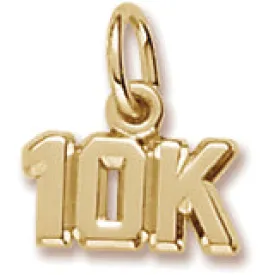 10K Race Charm In Yellow Gold