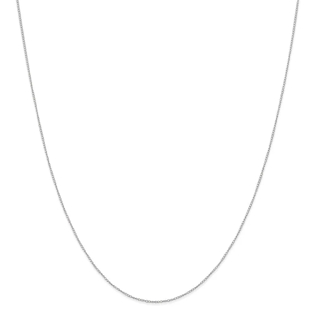 10k White Gold .42 mm Carded Curb Chain | 10K6CW