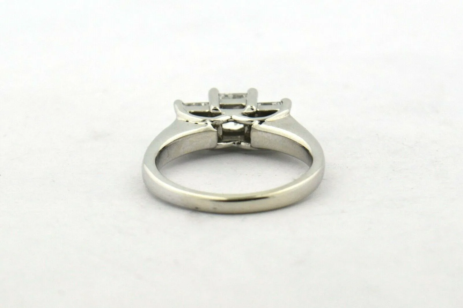 14KW/Platinum 1CTTW Three Stone Princess Cut Diamond Engagement Ring SI2-I1 H-I
