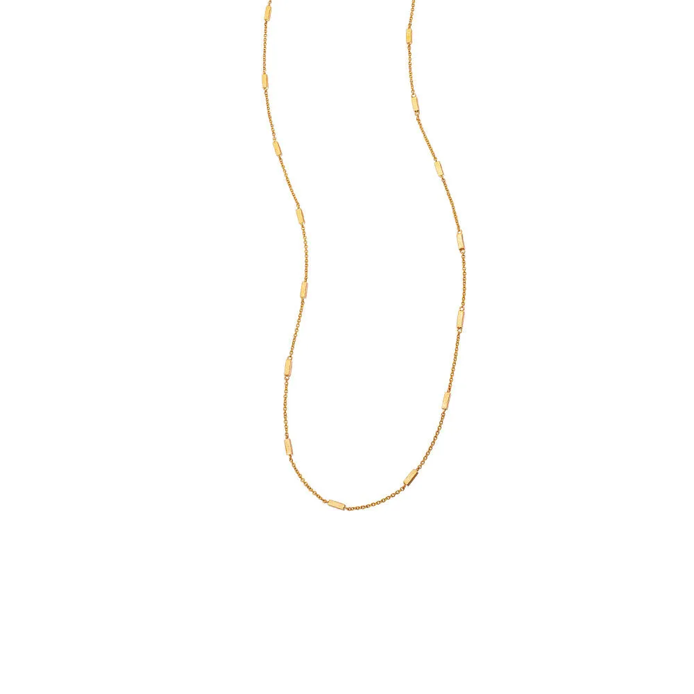 18 Karat Yellow Gold Barrel Chain