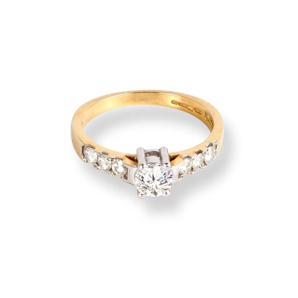 18ct Yellow Gold Engagement Diamond Ring LR-6660
