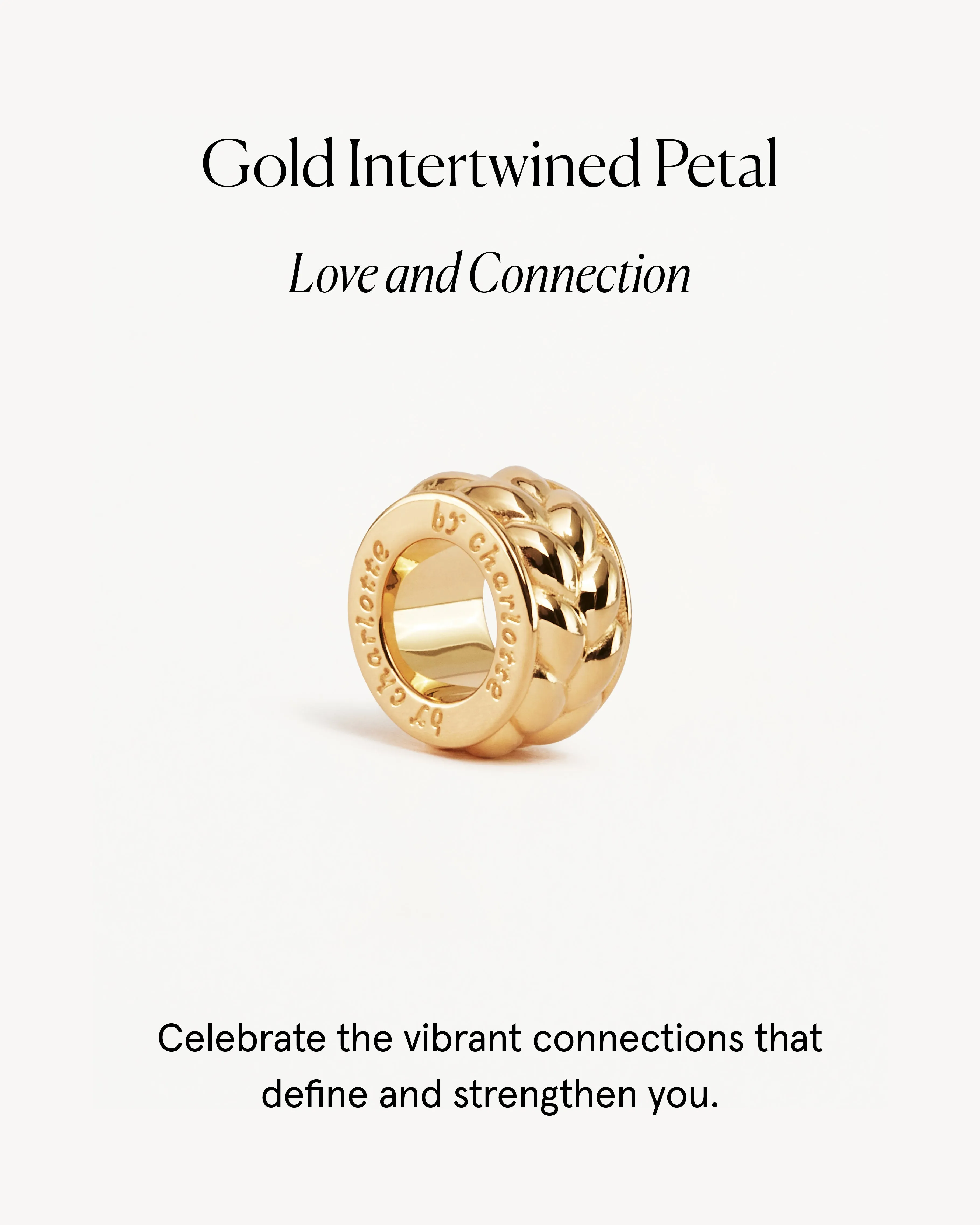 18k Gold Vermeil Intertwined Petal Charm