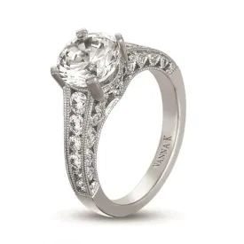 18K White Gold Diamond Engagement Ring