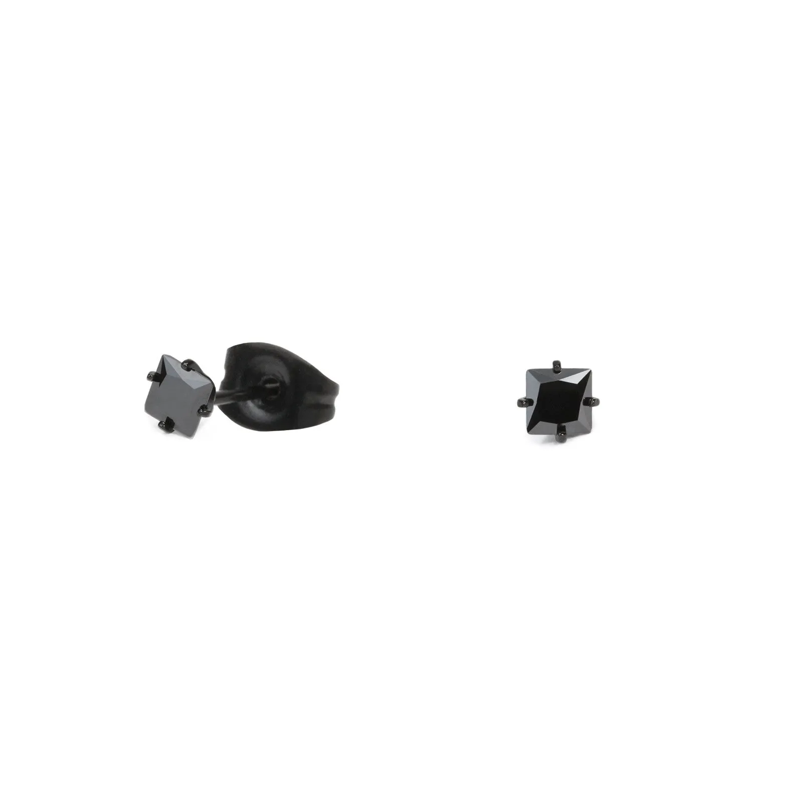 4 mm Square CZ Stud Earrings