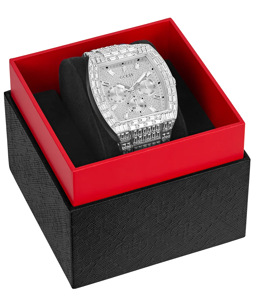 40th Anniversary Limited Edition GUESS Mens Silver Tone Multi-function Watch
