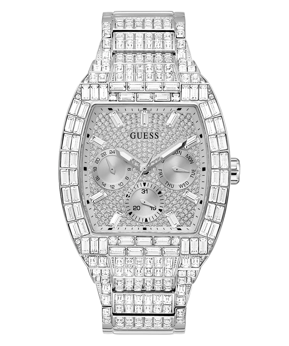 40th Anniversary Limited Edition GUESS Mens Silver Tone Multi-function Watch