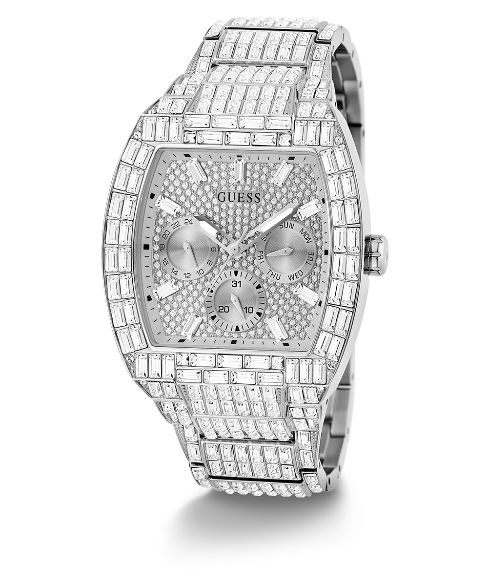 40th Anniversary Limited Edition GUESS Mens Silver Tone Multi-function Watch