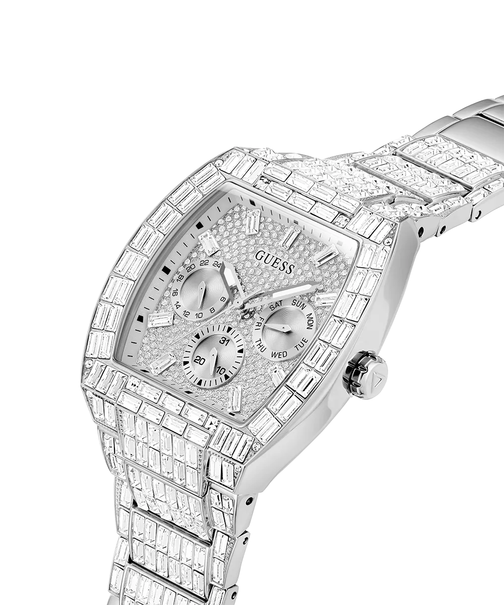 40th Anniversary Limited Edition GUESS Mens Silver Tone Multi-function Watch