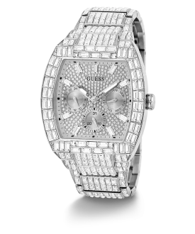 40th Anniversary Limited Edition GUESS Mens Silver Tone Multi-function Watch
