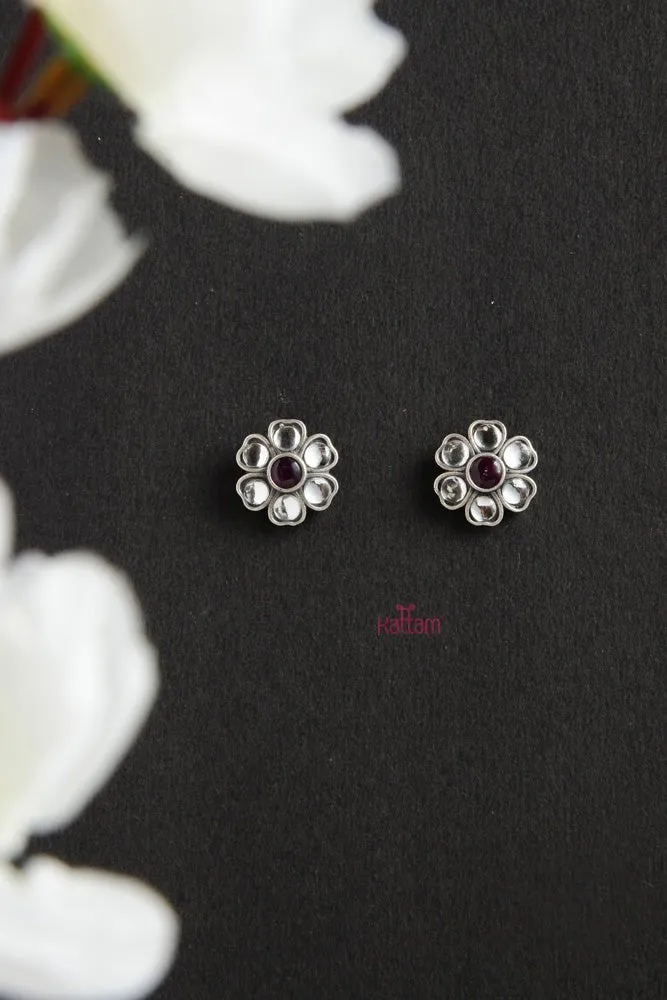 92.5 Silver Flower Stud