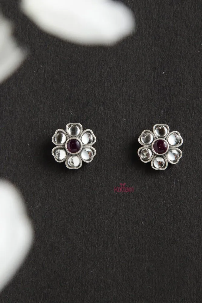 92.5 Silver Flower Stud