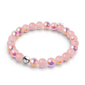 .925 Sterling Silver x Dragon Fruit Bubble Glass Bracelet
