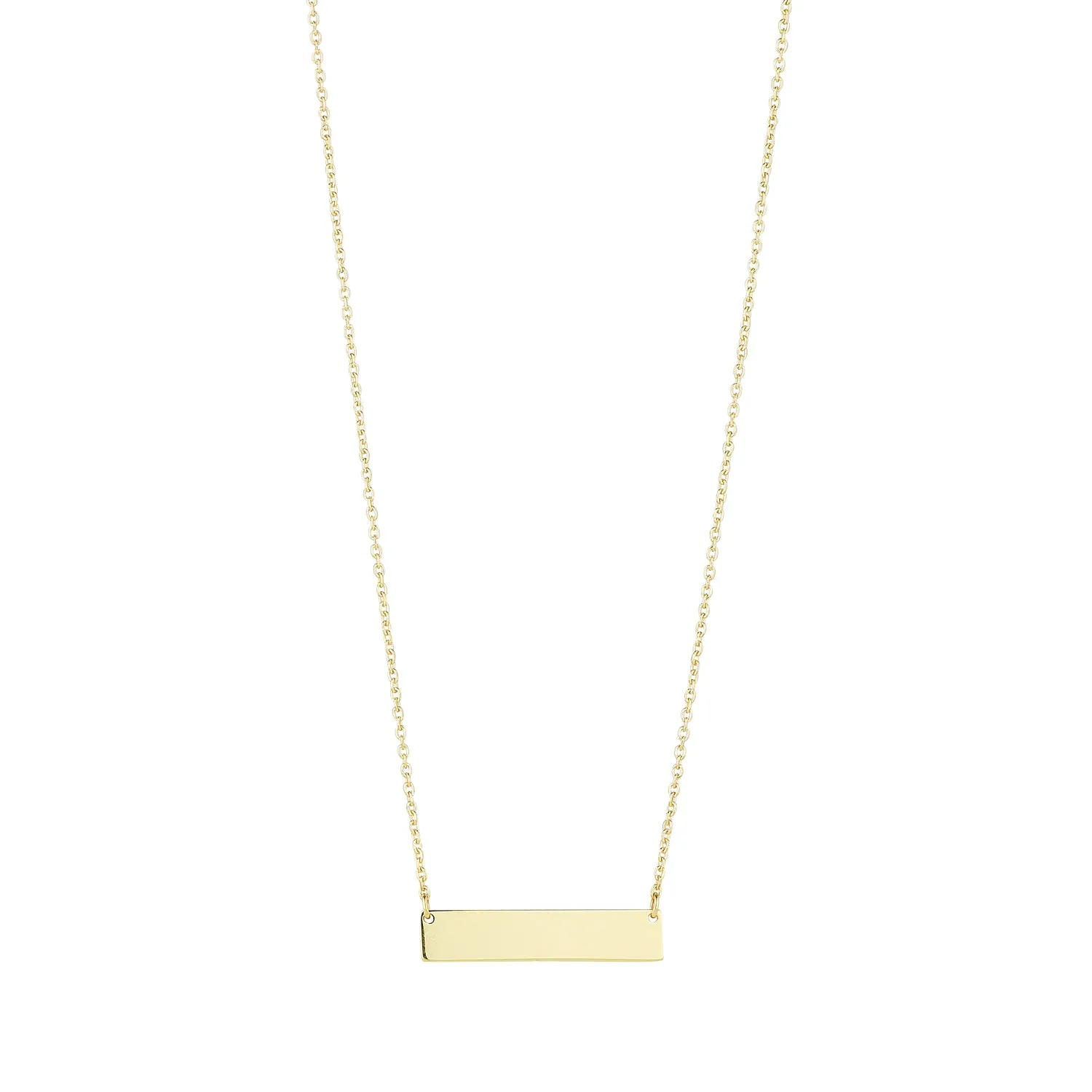 9kt Gold Bar Pendant Necklace