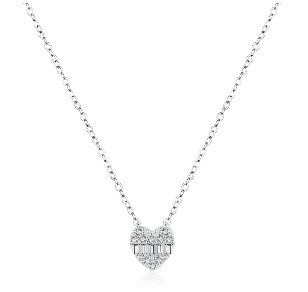 ADDISON Diamond Heart Sterling Silver Necklace