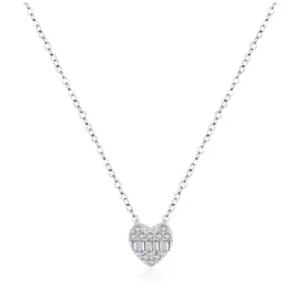 ADDISON Diamond Heart Sterling Silver Necklace