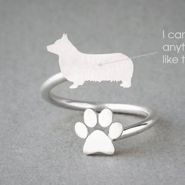 Adjustable Spiral Corgi Ring