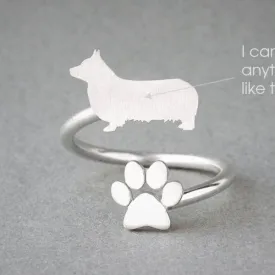 Adjustable Spiral Corgi Ring