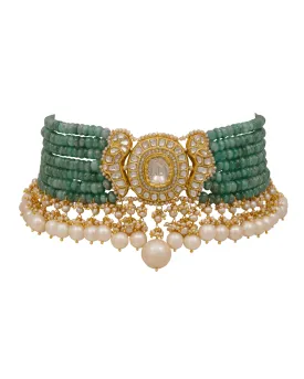 Afsa Polki Bead Choker