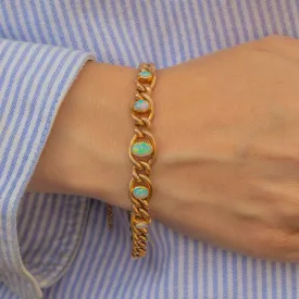 Antique 15ct Gold Graduating Opal Bracelet, 1.75ct