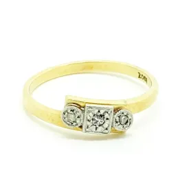 Art Deco 18ct Gold Diamond Ring