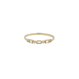 'Baguette Ring Magical Topaz & Sapphire Ring 14K