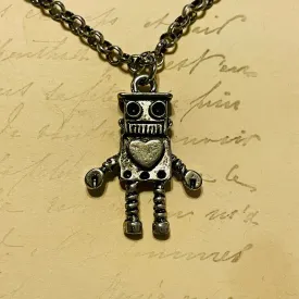 Big Love Robot Charm Necklace
