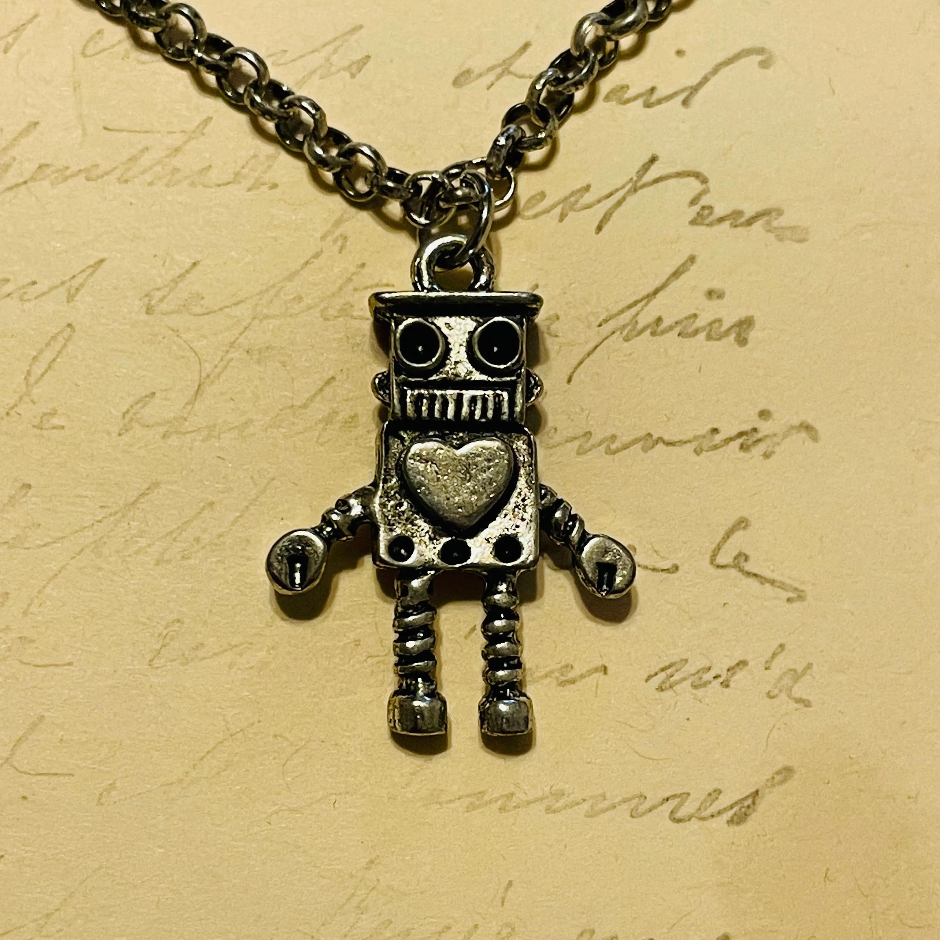 Big Love Robot Charm Necklace