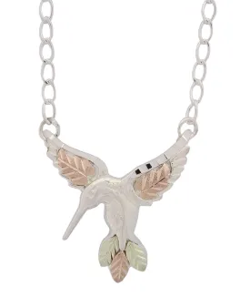 Black Hills Gold Sterling Silver Hummingbird Necklace