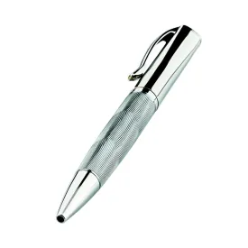 Blue Ballpoint pen with Carved Lines and Painted Oil