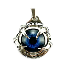 Blue eye silver pendant