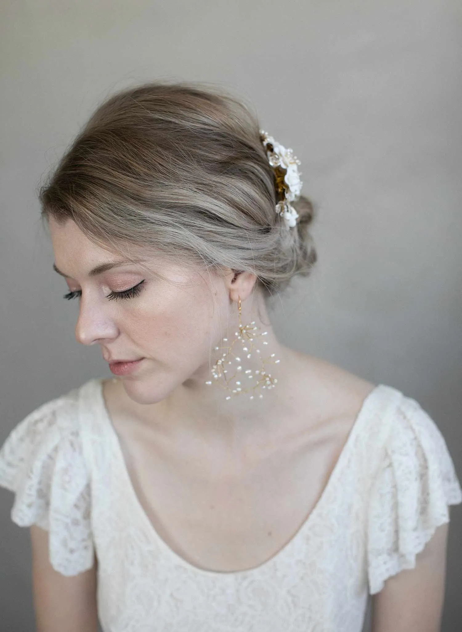 Breathless pearl spray earrings - Style #979