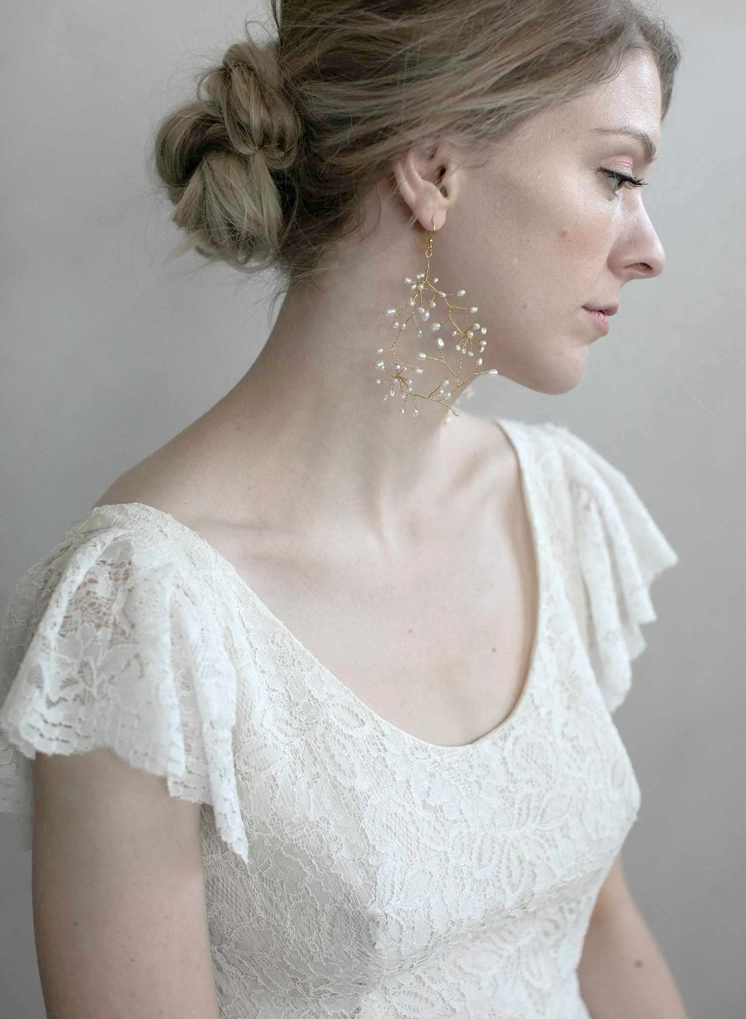 Breathless pearl spray earrings - Style #979