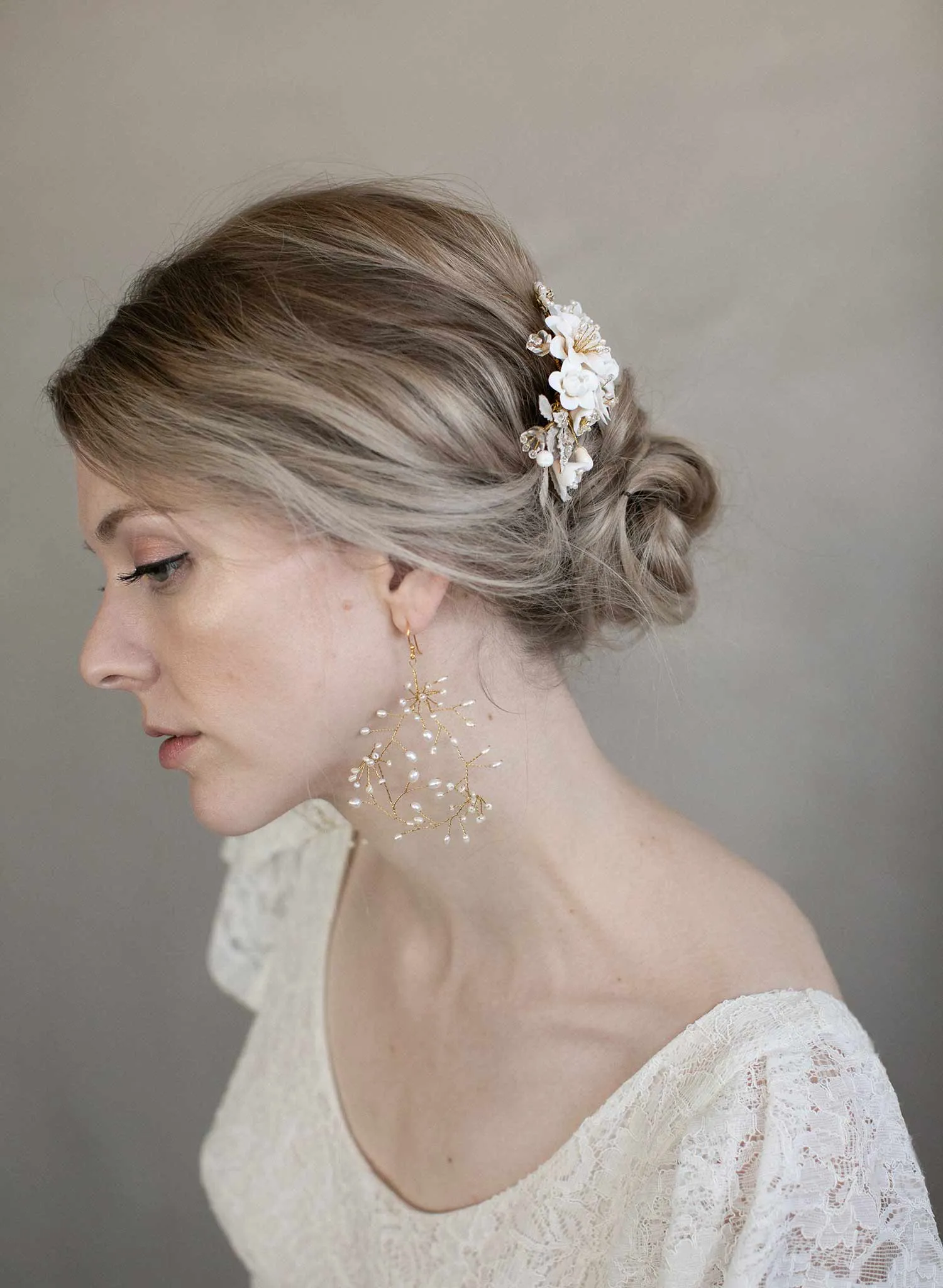Breathless pearl spray earrings - Style #979