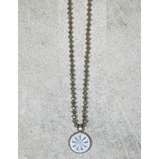 Buddha 40 Necklace in Mud