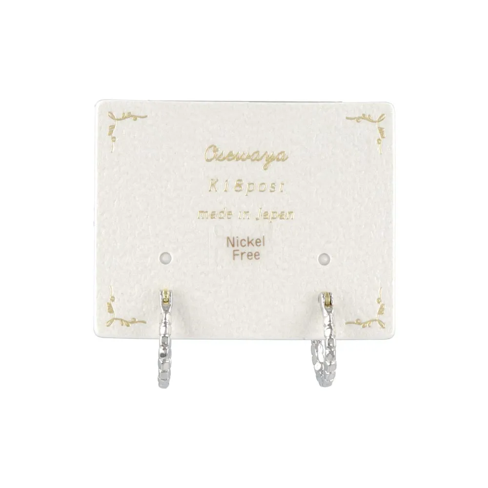 Chain Hoop 18K Gold Post Earrings