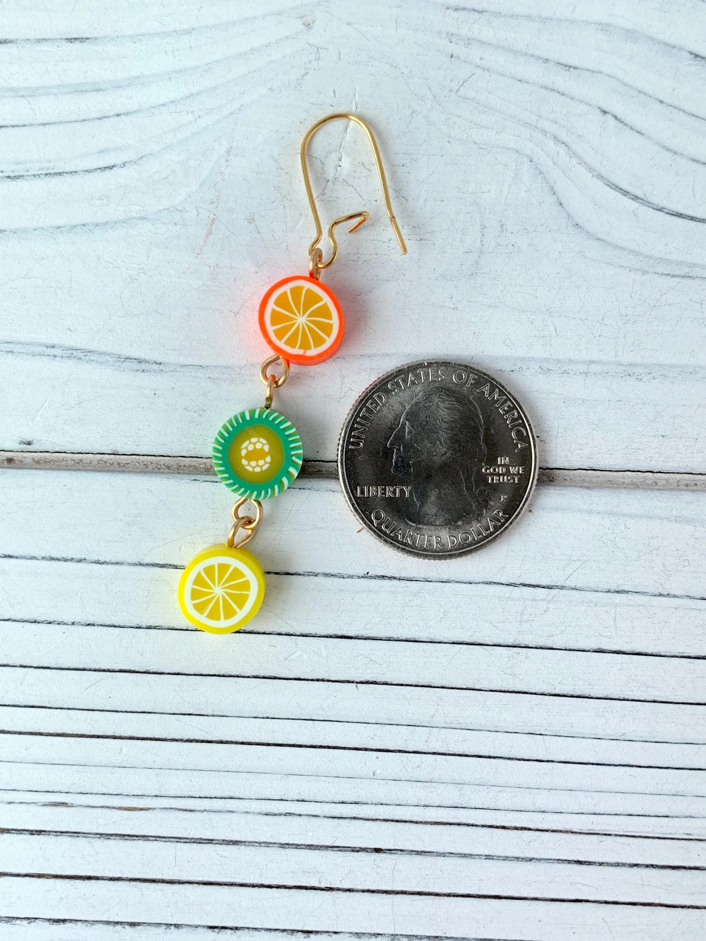 Citrus Tart Fruit Earrings
