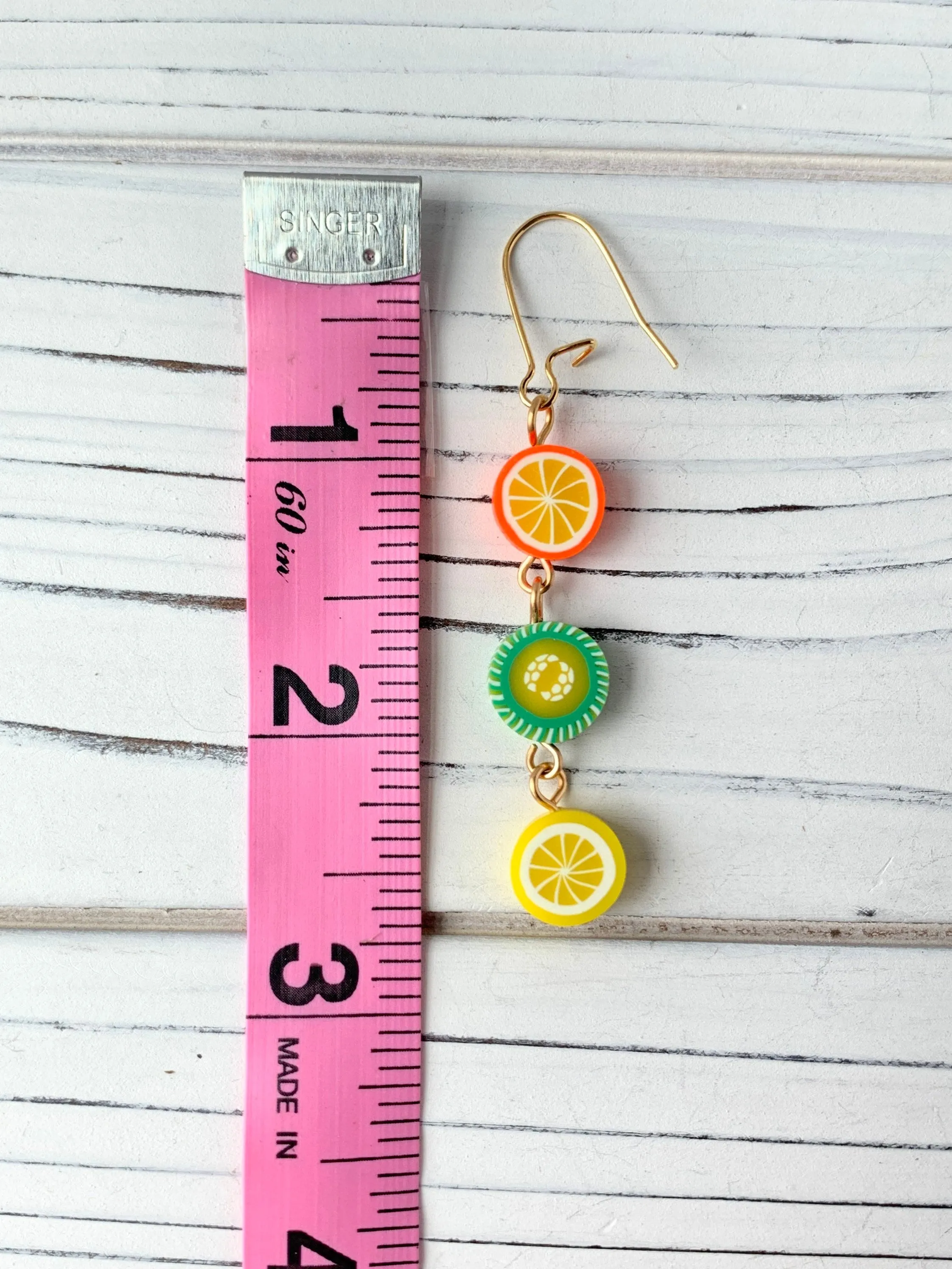 Citrus Tart Fruit Earrings