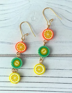 Citrus Tart Fruit Earrings