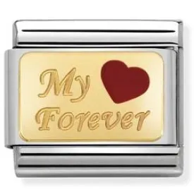 Classic S/Steel,yellow Gold & Enamel My Forever   030284/26