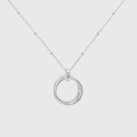 Cordoba Sterling Silver Triple Ring Necklace
