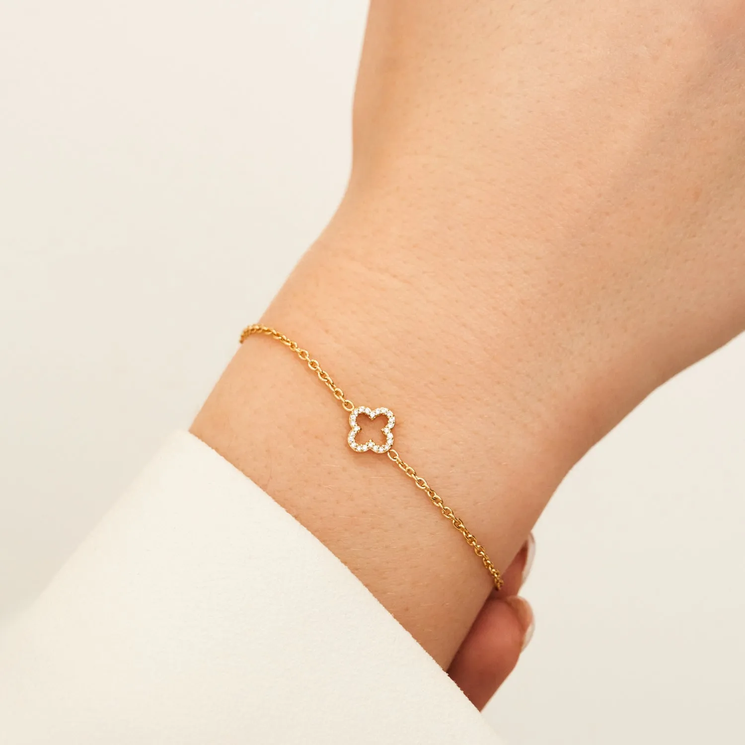 Crystal Clover Bracelet Bundle (Gold)