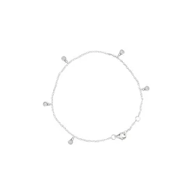 Cz Bezel Scattered Drop Bracelet