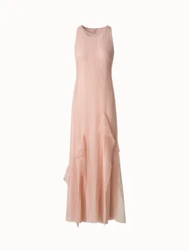 Dgrad Stripe Embroided Evening Dress