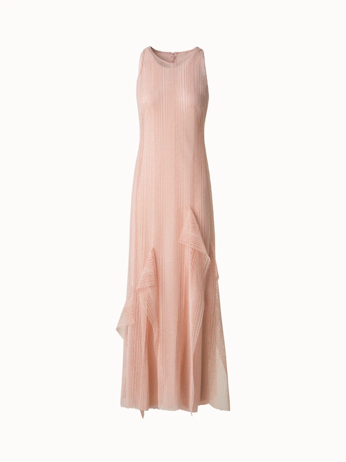 Dgrad Stripe Embroided Evening Dress