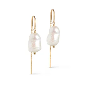 Earring, Twin pearls