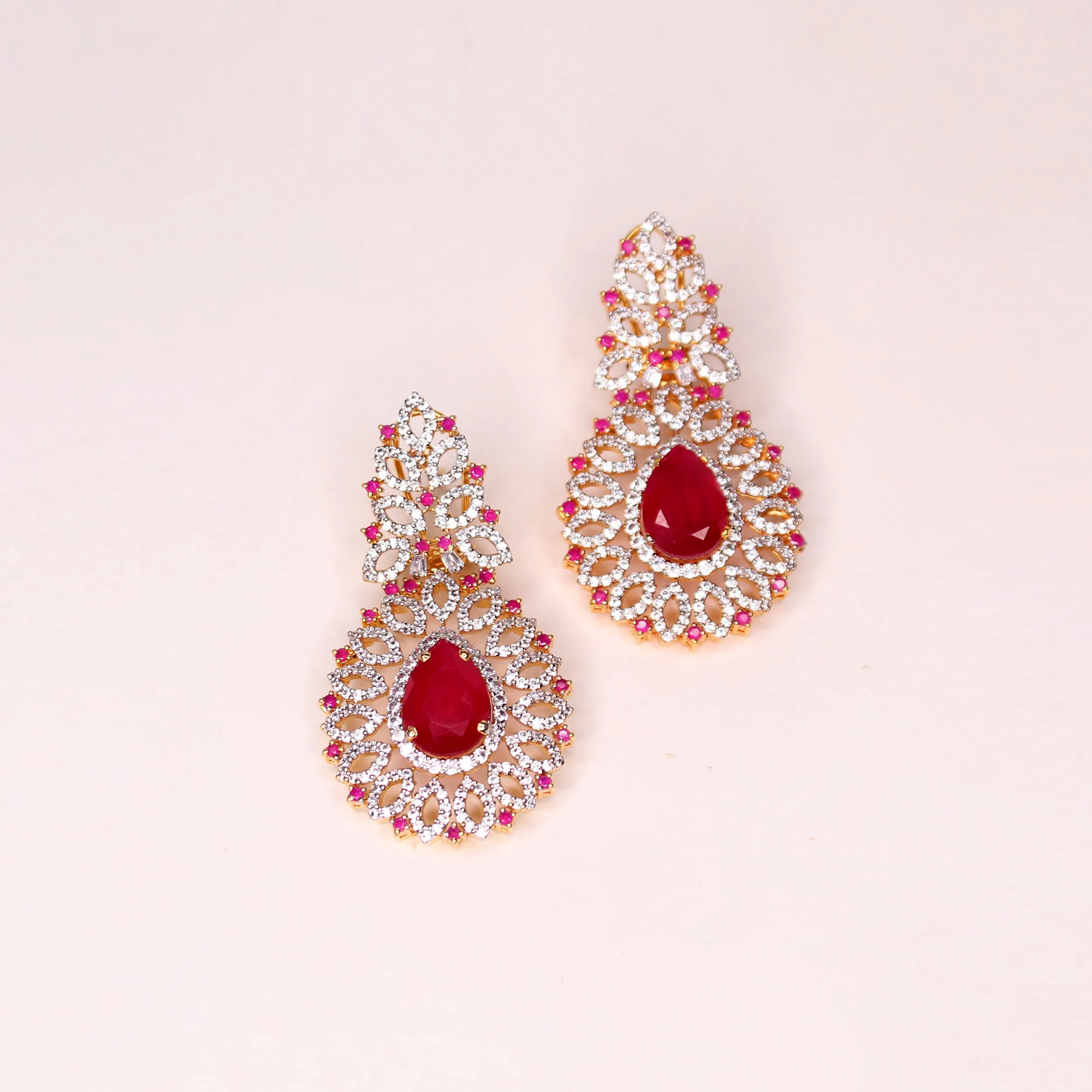 Earrings in Chetum and Cubic Zircons