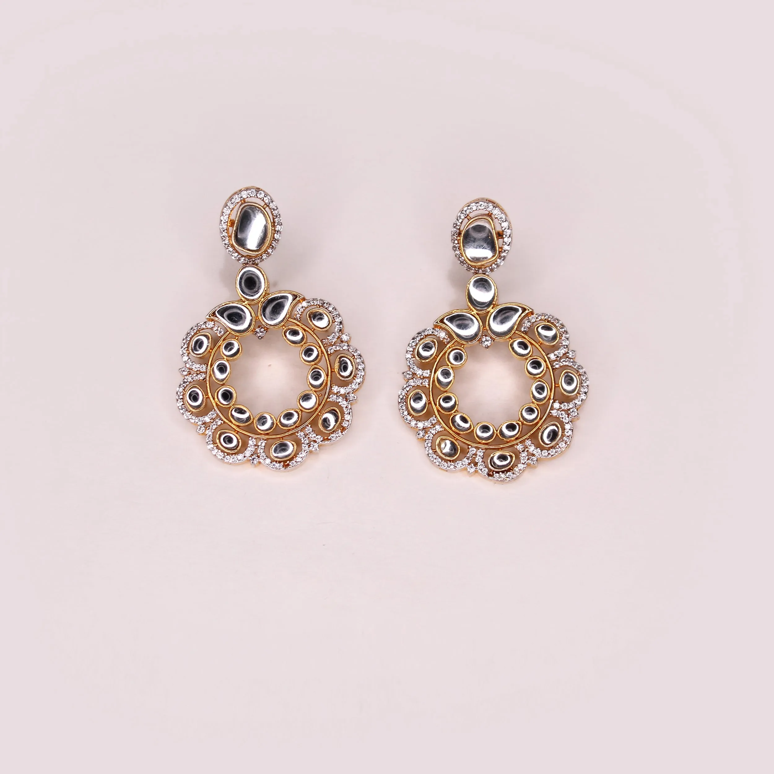 Earrings in Pearl and Kundan