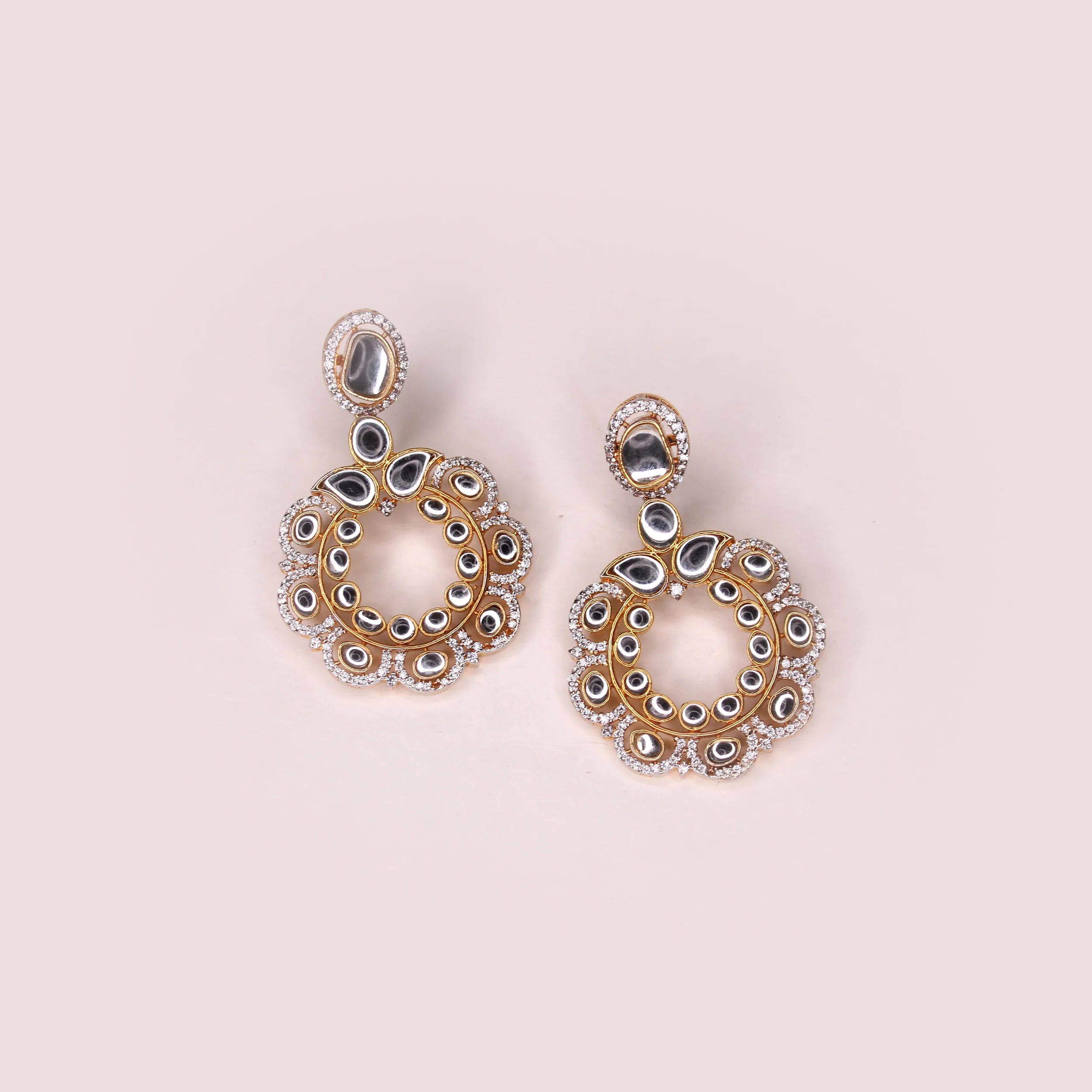Earrings in Pearl and Kundan