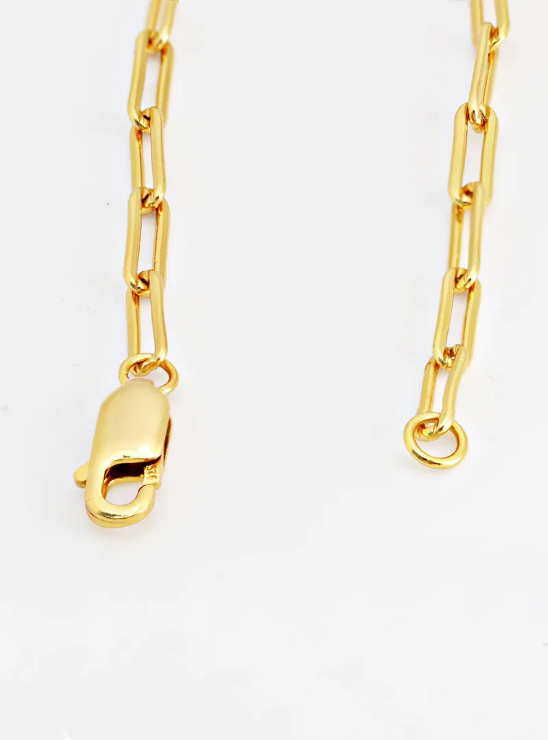ESSENTIAL Paperclip Link Chain Bracelet | 18K Gold Over Sterling Silver