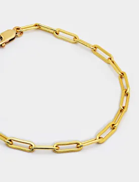 ESSENTIAL Paperclip Link Chain Bracelet | 18K Gold Over Sterling Silver